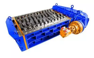 2 shaft shredder k50hp Trituratore industriale per pneumatici pfu