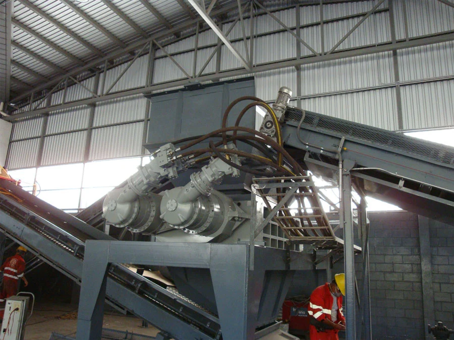 Trituratore bialbero 250 hp linea pneumatici