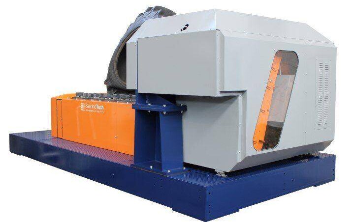 Triturador industrial 2 ejes 150 HP accionamiento eléctrico con transmisión automática | SatrindTech Srl